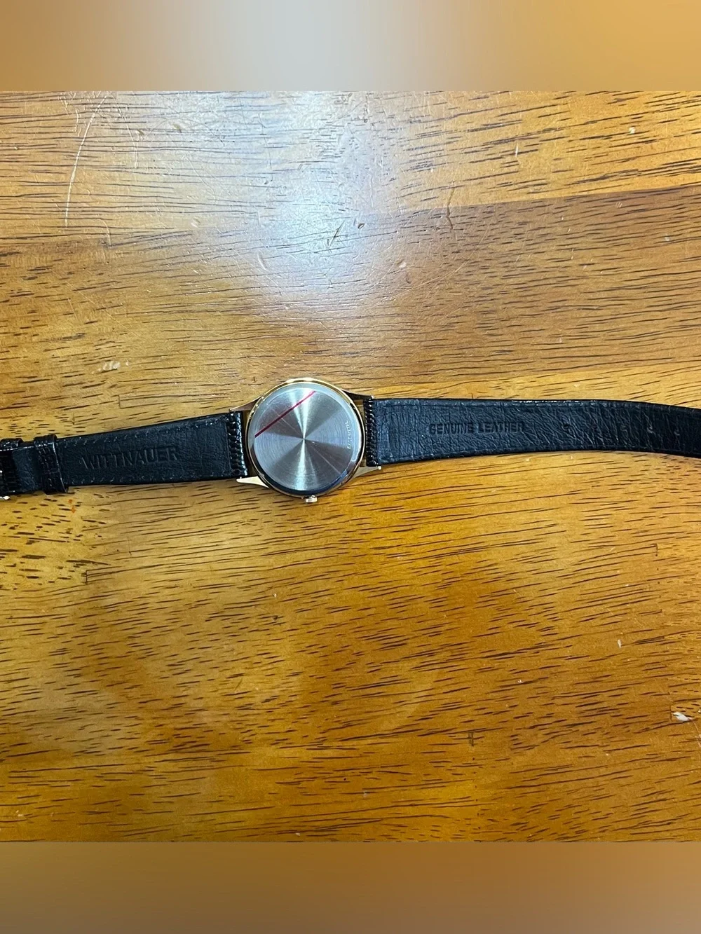 Vintage Wittnauer Pegasus watch gold-tone case leather band unisex